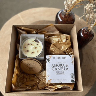 Vela Artesanal Amora e Canela