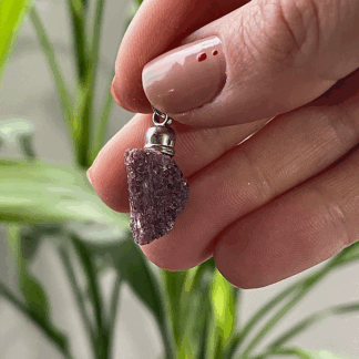 Pingente Pedra Natural - Turmalina Rosa com Mica