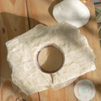 Porta Velas Pedra Natural Feldspato